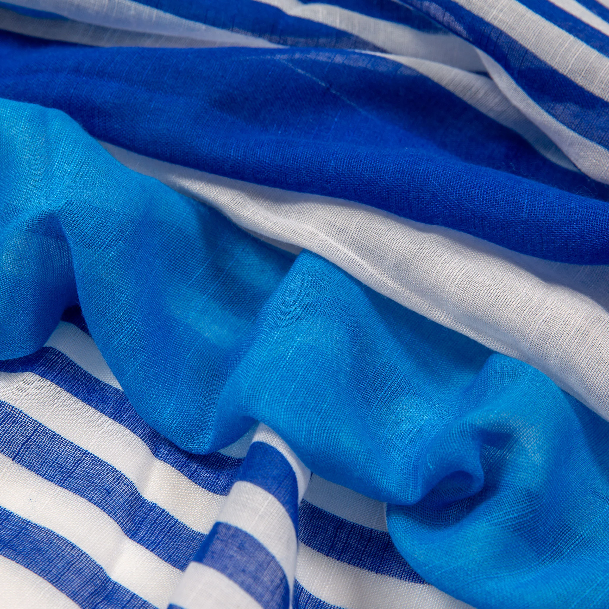 Women’s Two Stripe Pattern Lightweight Scarf with Tassels - Image 7