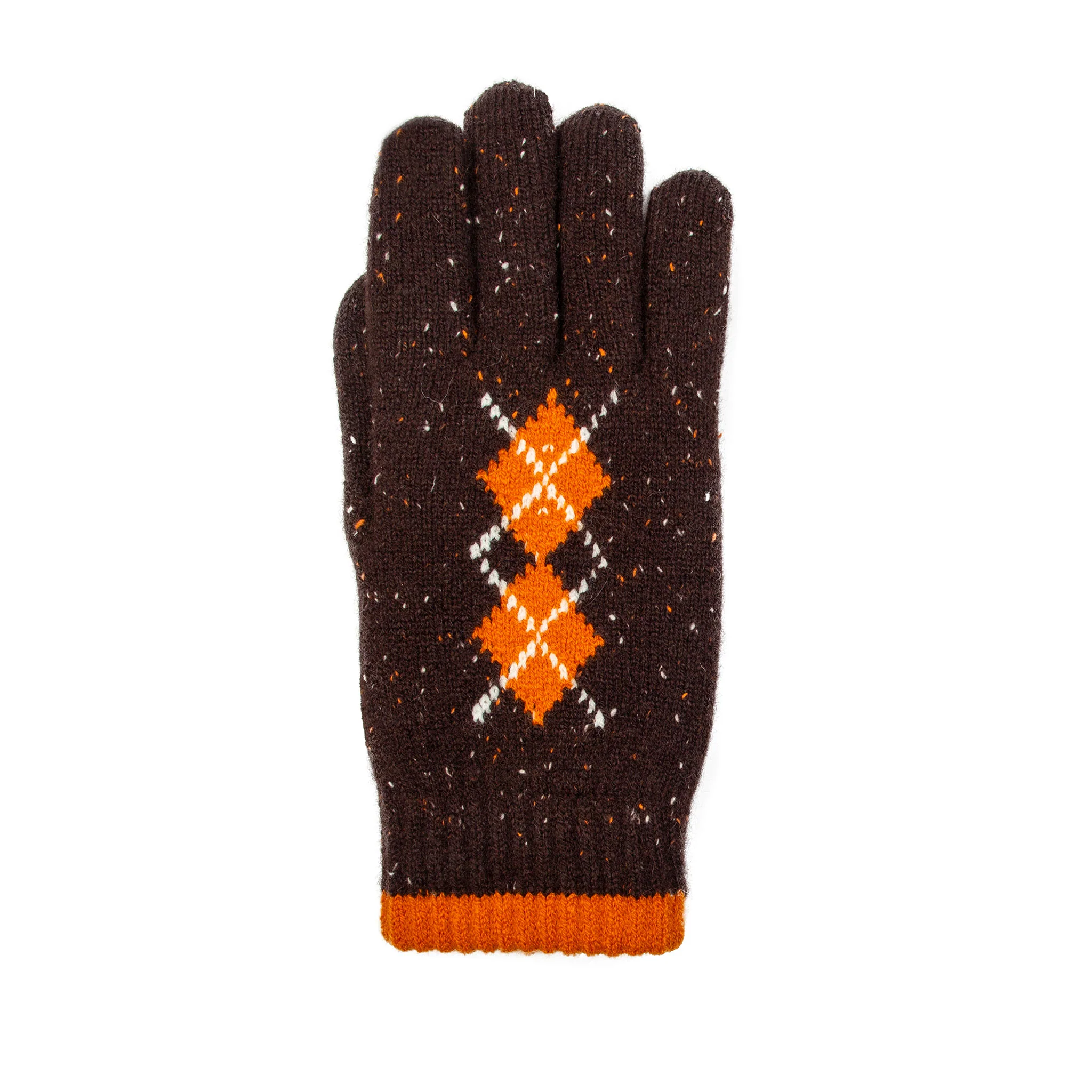 Women's Argyle Knitted Gloves with Marl Yarn - Image 49