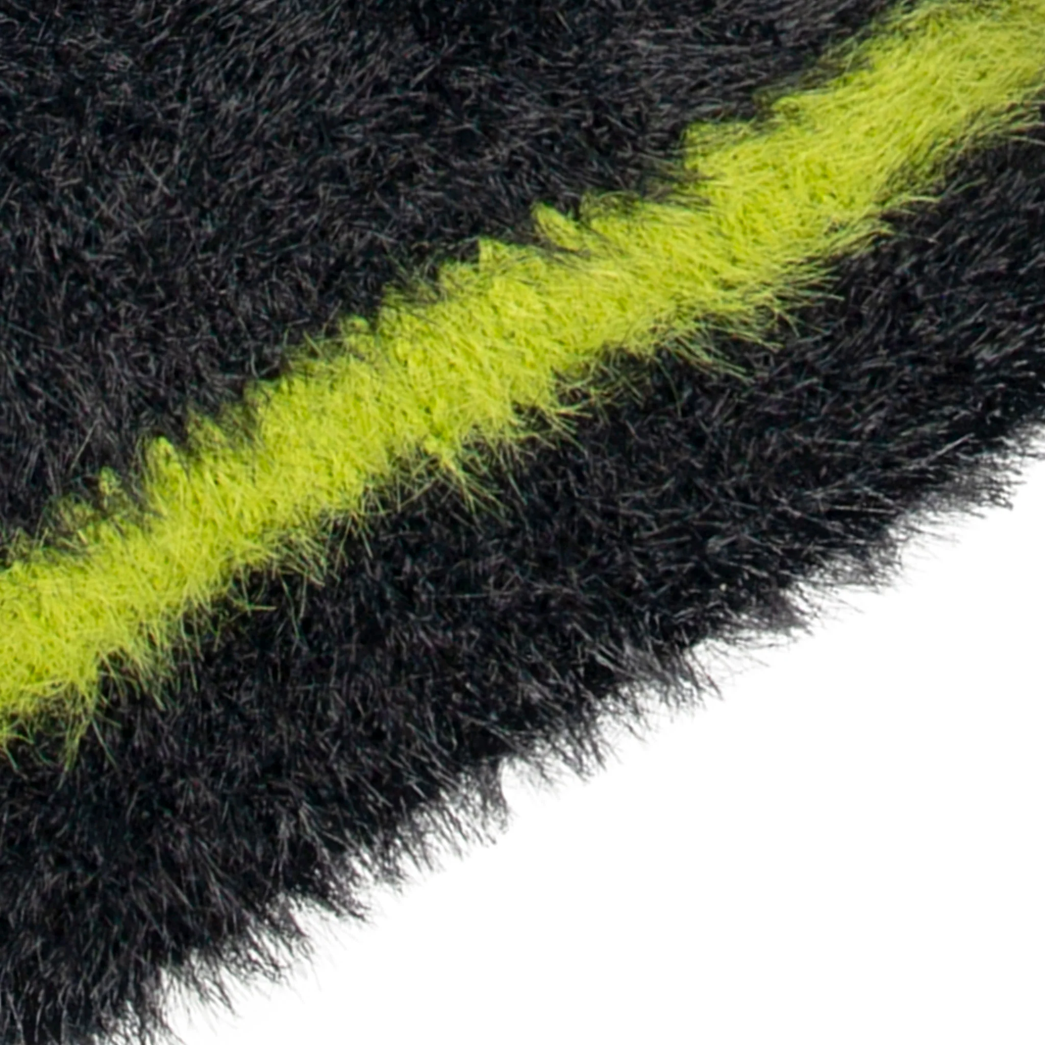 Women's Feather Yarn Mittens with Contrast Stripe - Image 23