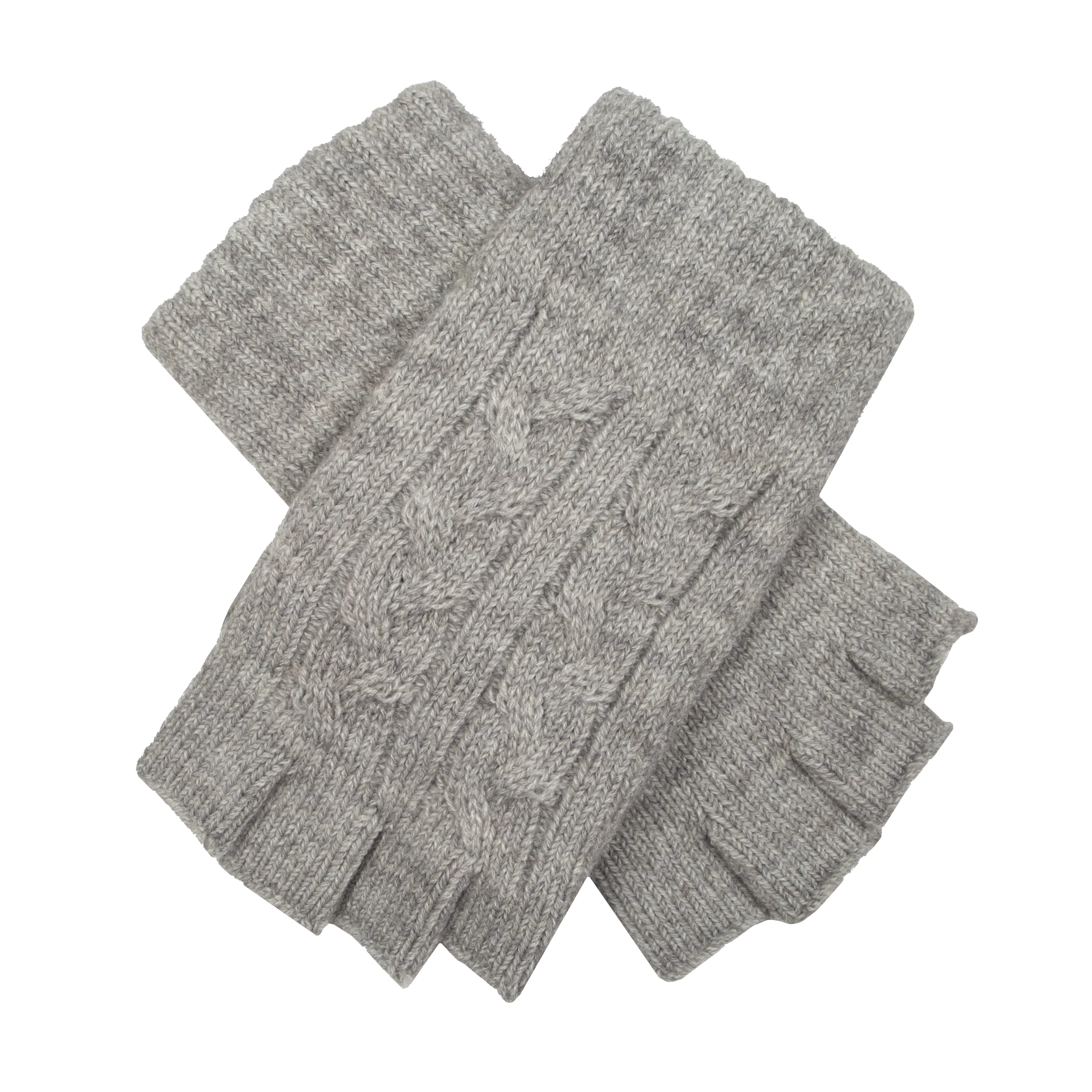 Women's Fingerless Cable Knit Gloves