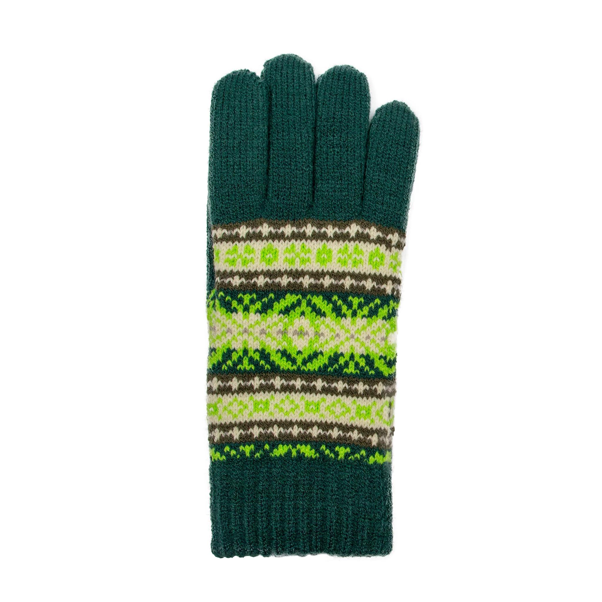 Women's Jacquard Fair Isle Knitted Gloves - Image 25