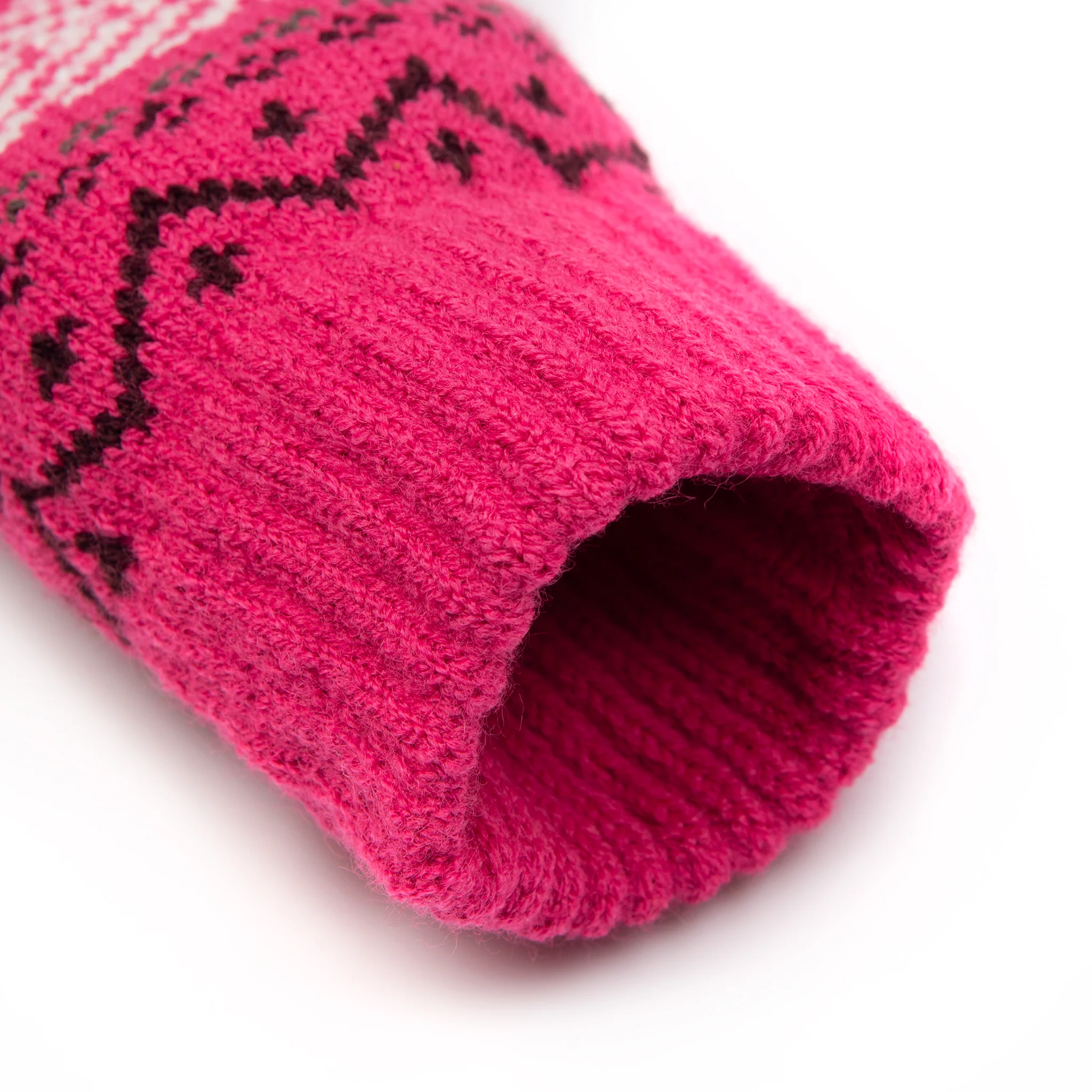 Women's Jacquard Knitted Gloves with Geometric Pattern - Image 31
