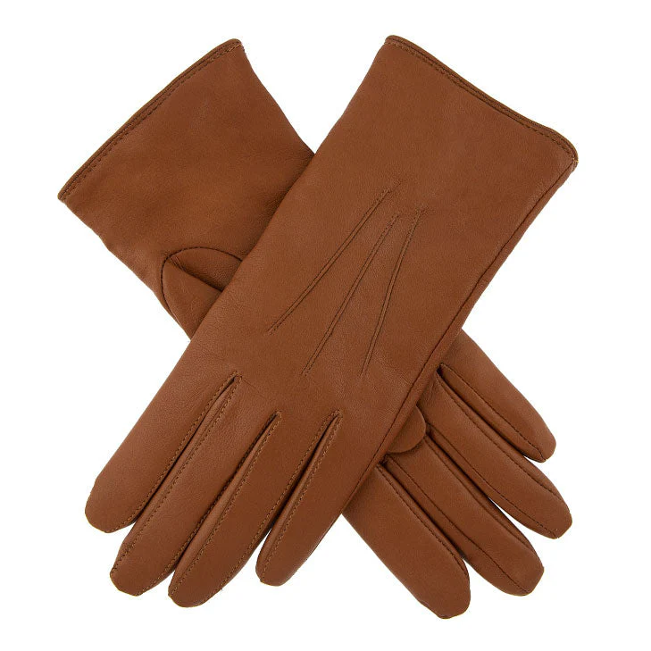 Women's Heritage Three-Point Lambswool-Lined Leather Gloves