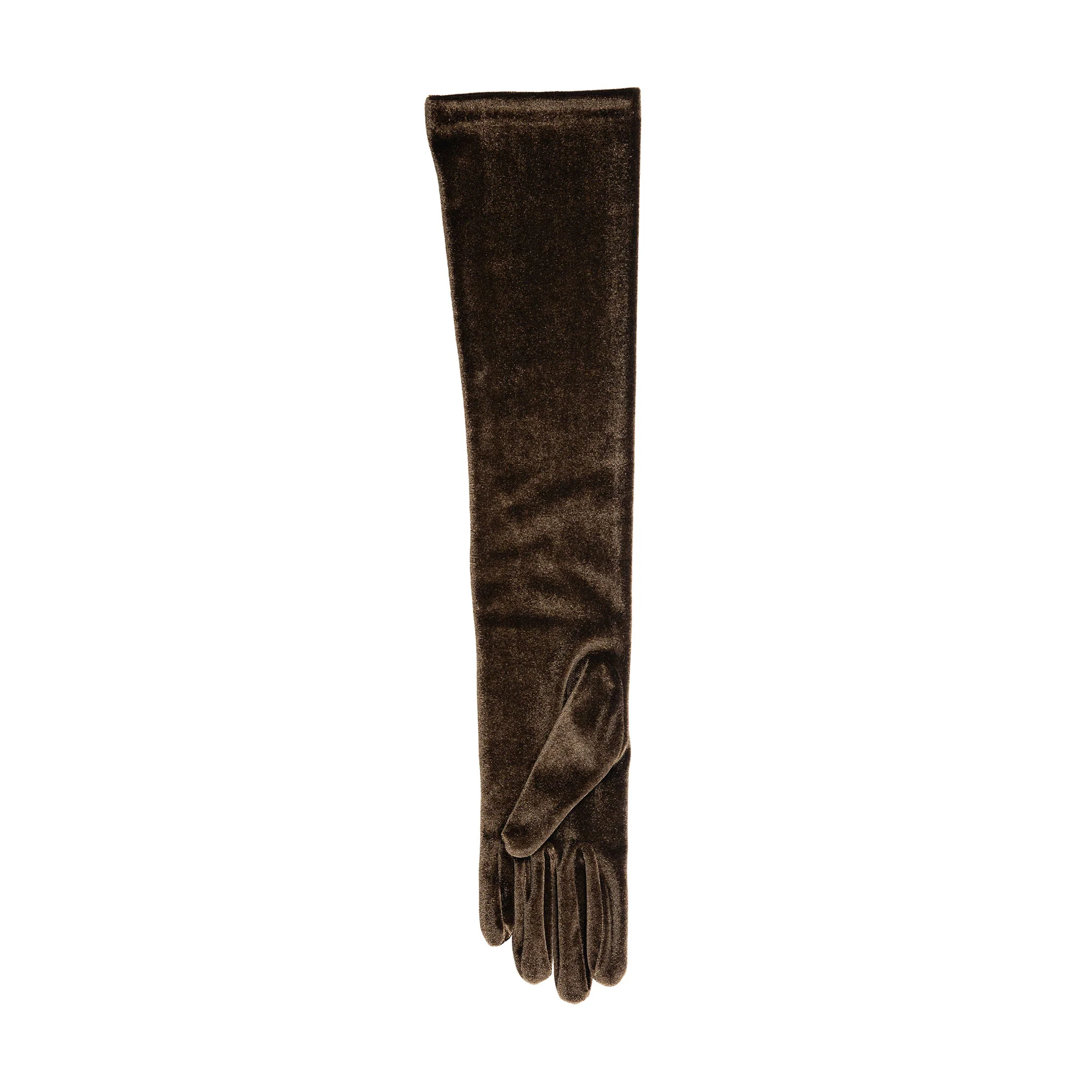 Women's Long Above-Elbow Velvet Gloves - Image 16