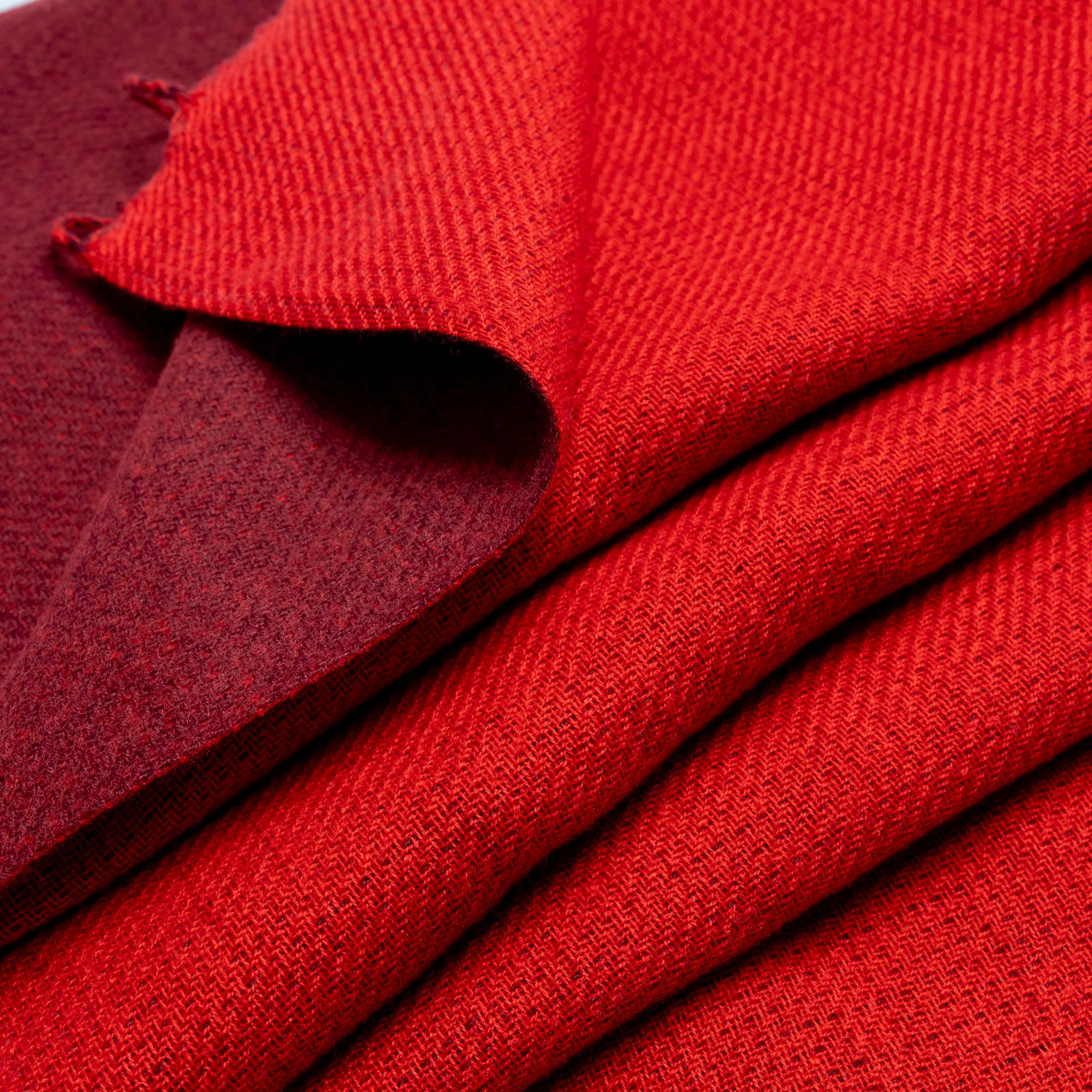 Women's Reversible Two-Tone Scarf with Tassels - Image 4