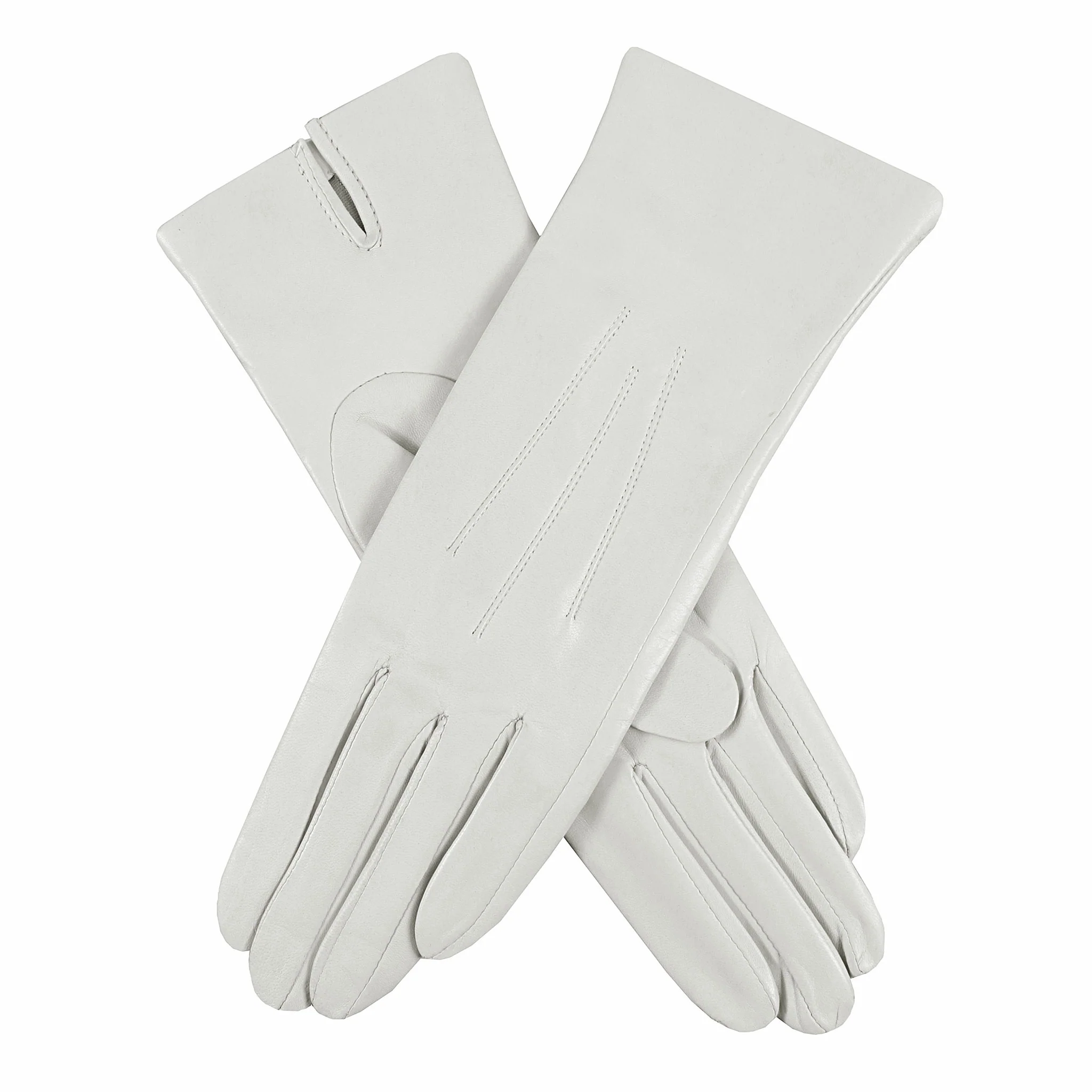 Women's Three-Point Silk-Lined Leather Gloves - Image 5