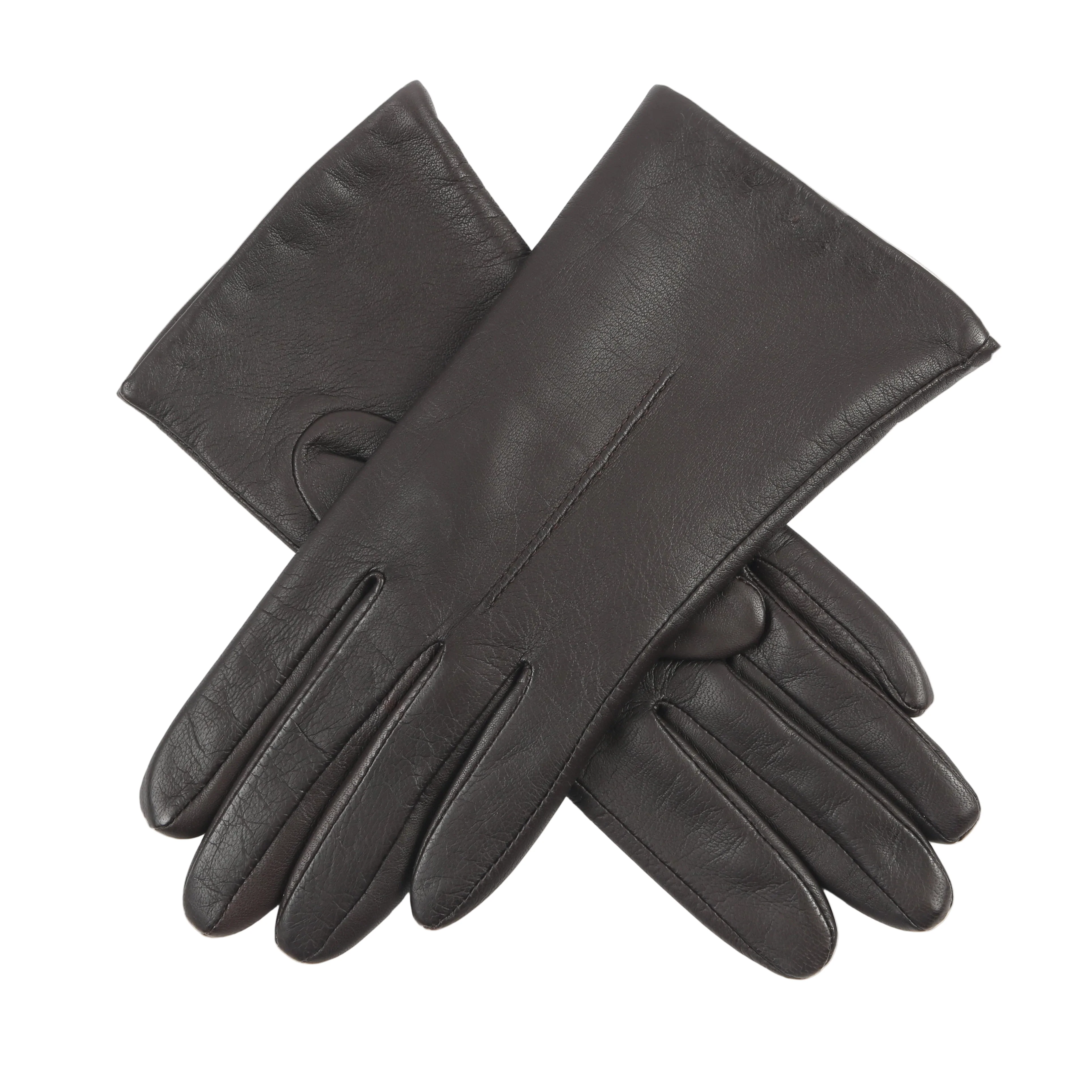 Women's Single-Point Fleece-Lined Leather Gloves