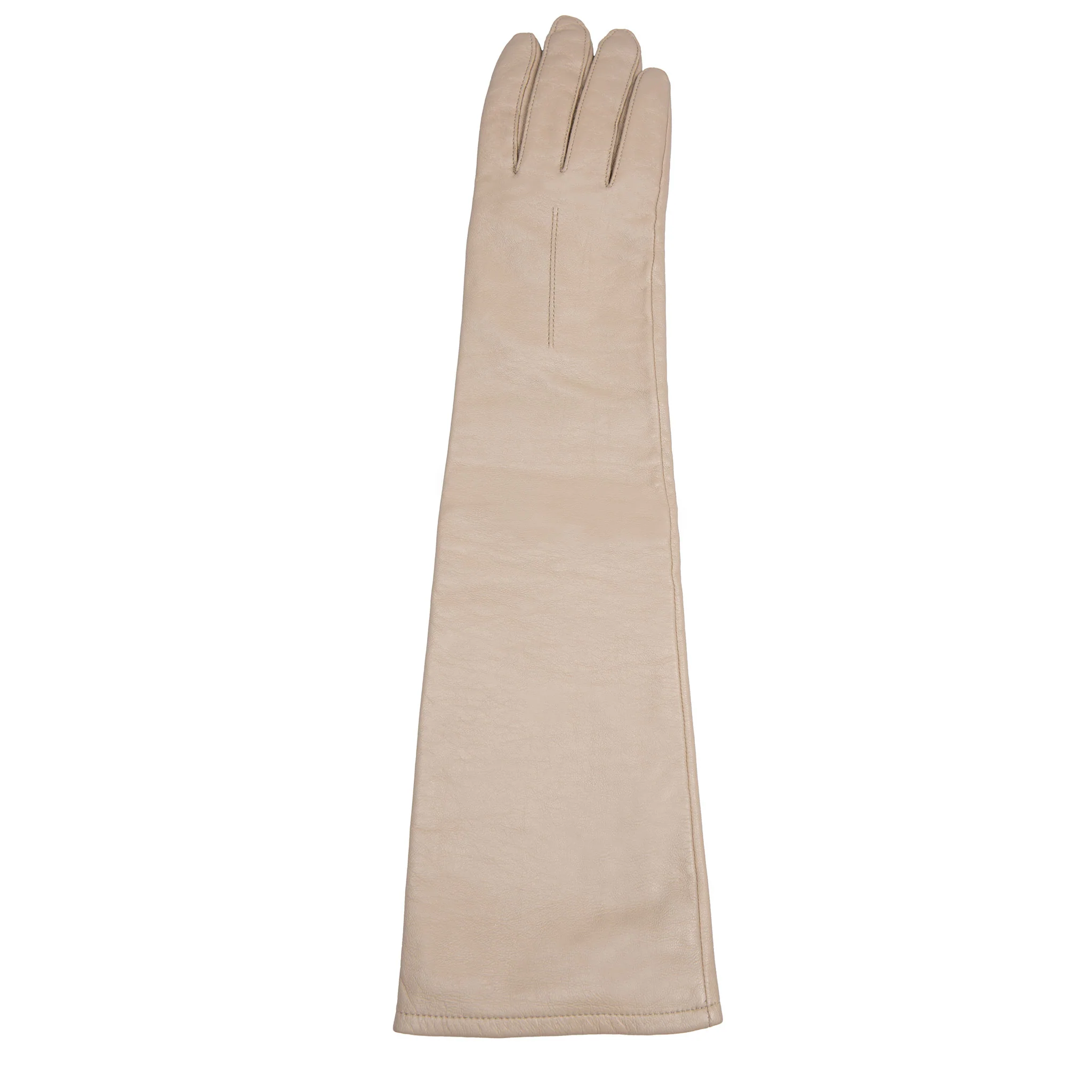 Women's Single-Point Long Above-Elbow Lined Leather Gloves - Image 69