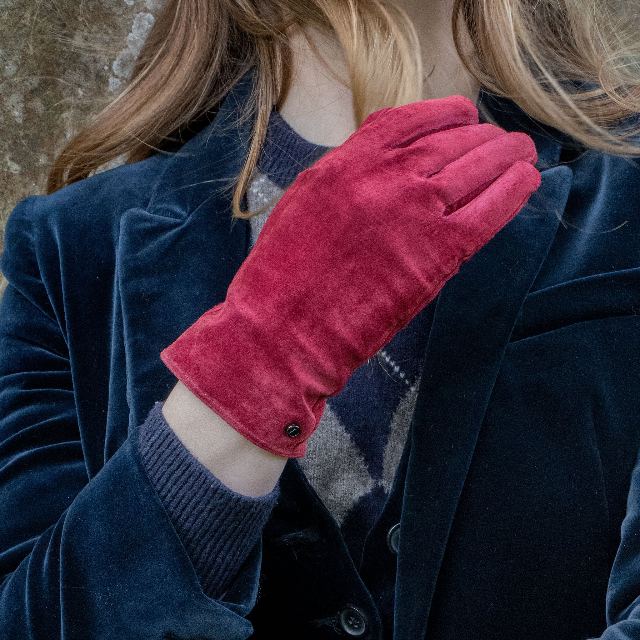 Women's Lined Suede Gloves - Image 2
