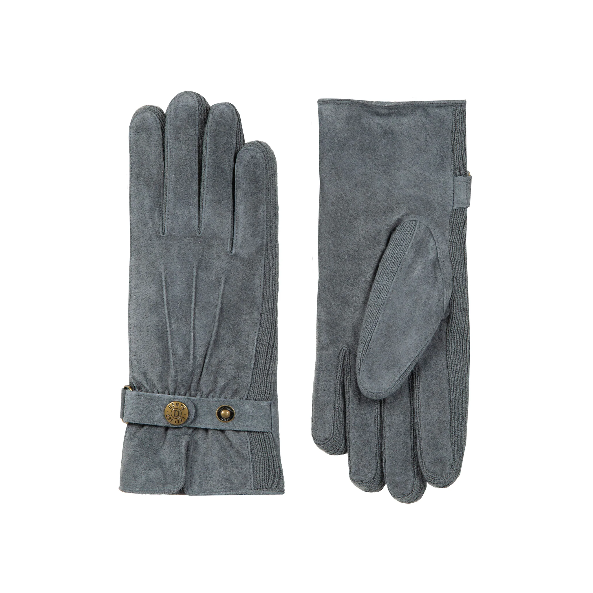 Women's Three-Point Fleece-Lined Suede Gloves - Image 4